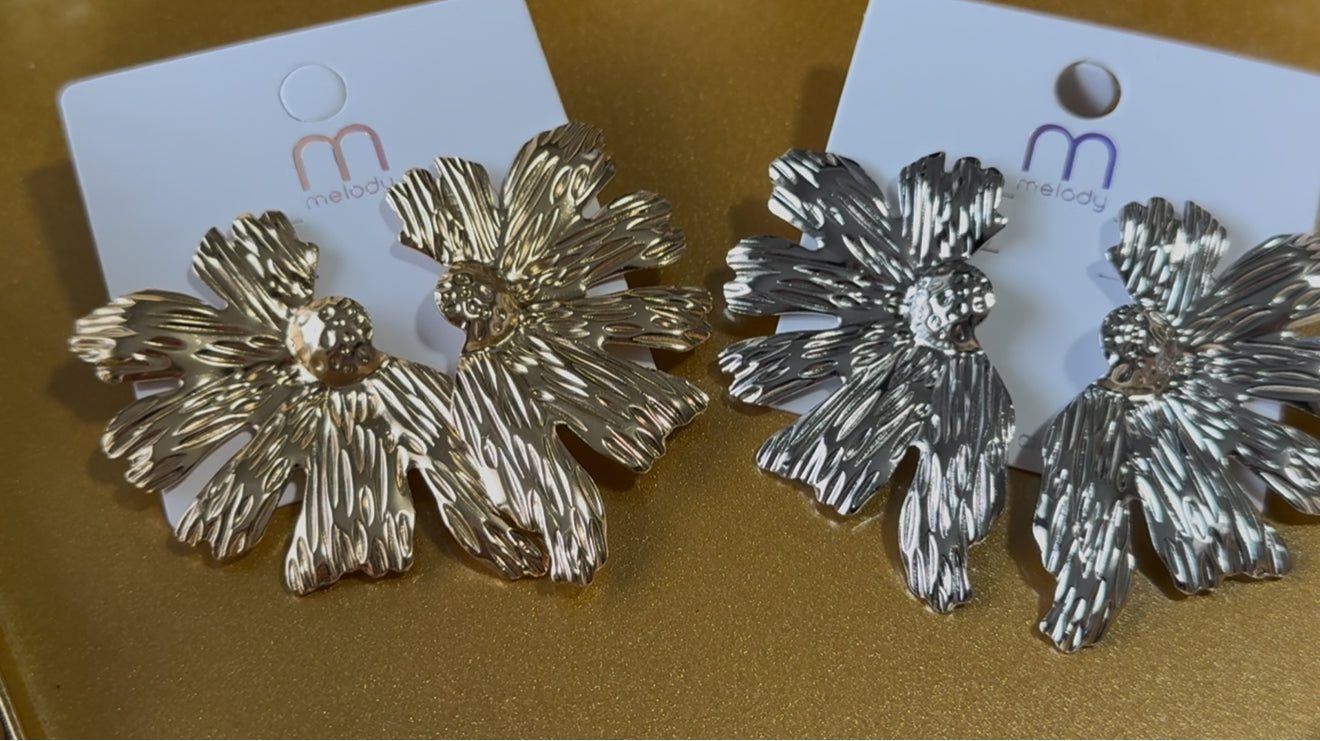 Half Flower Earrings