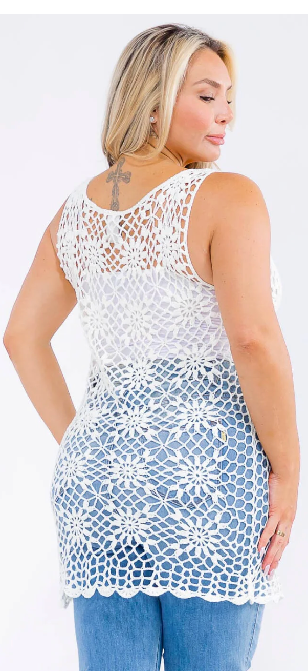 Knit Cover Up  Tank Top