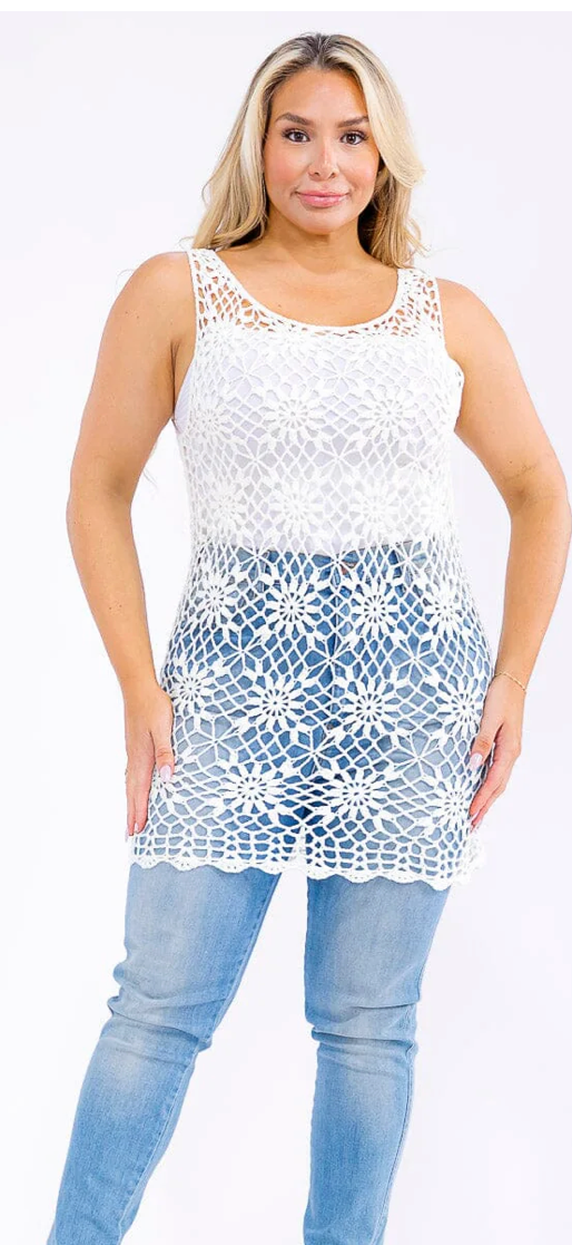 Knit Cover Up  Tank Top